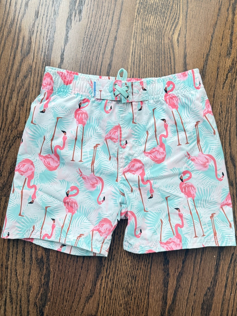 Kids Flamingo Print Swim Trunks